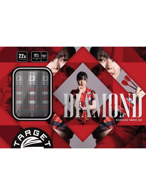Darts szett steel Target Japan SP Diamond G3, 22g 90%