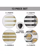 Darts szett steel Target SP Bolide Envy 03 - 26g, 90%