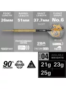 Darts szett steel Target SP Bolide Envy 05 - 26g, 90%