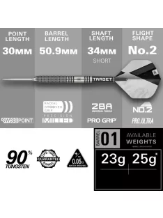 Darts szett Target Beau Greaves GEN1 Swiss Point 23g