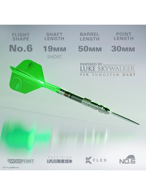 darts szett steel STAR WARS TARGET Luke Skywalker Lightsaber First Edition 24gr, 95%