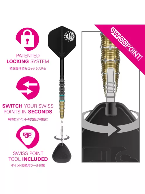 Darts szett steel Target JAPAN Mikuru Suzuki The Miracle G7.5 SP 24g  95% wolfram