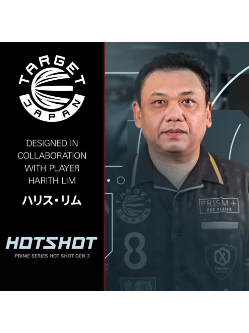Darts szett steel Target JAPAN Prime Series Hot Shot Harith Lim G3 SP 23g  90% wolfram