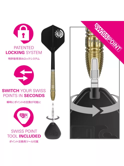 Darts szett steel Target JAPAN Prime Series Hot Shot Harith Lim G3 SP 25g  90% wolfram