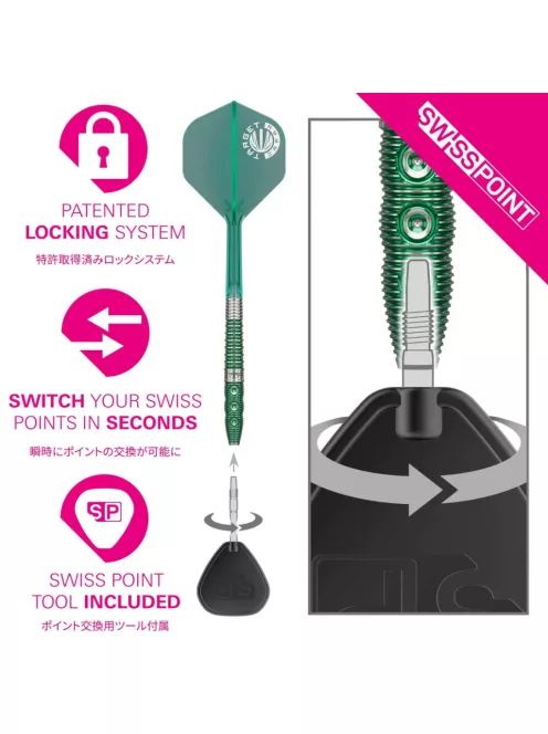 Darts szett steel Target JAPAN Xeno G1 Motomu Sakai SP 23g  90% wolfram