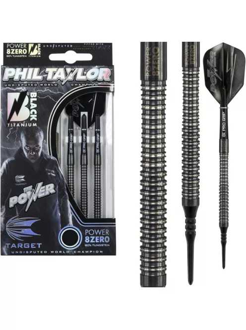 Dart set TARGET soft 19g POWER 8ZERO BLACK TITANIUM - Phil Taylor