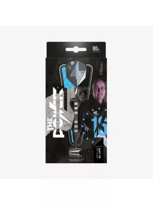 DARTS SET TARGET SOFT 18G, PHIL TAYLOR, POWER BLACK, 80% WOLFRAM