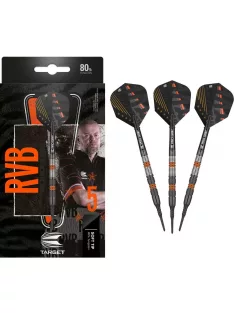   DART SET SOFT TARGET RAYMOND VAN BARNEVELD BLACK 2023, 18G 80%