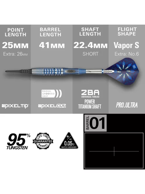 Darts szett Target Phil Taylor Gx2 Soft 18g
