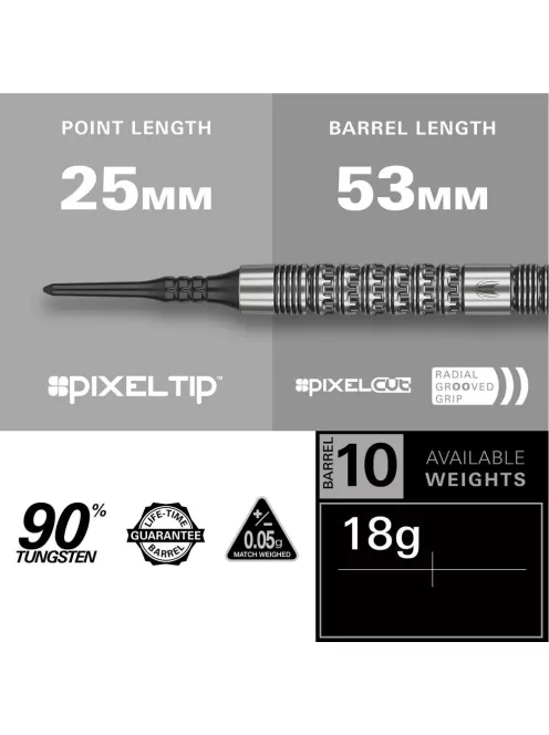 Darts szett Target Redux 10 Softdarts - 18g