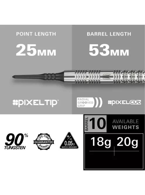 Darts szett Target soft Hydro 12 20g