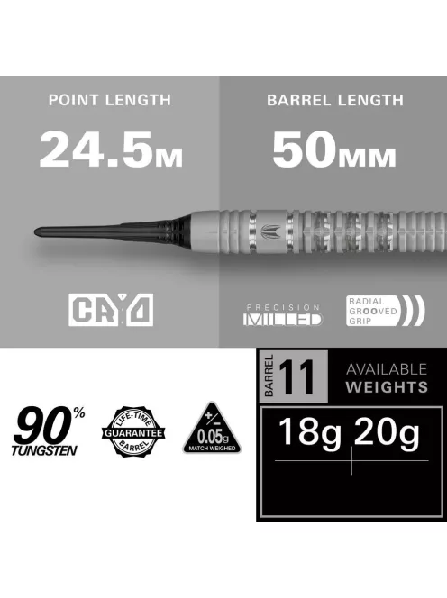Darts szett soft Target SP CRYO 12, 19g 90% 