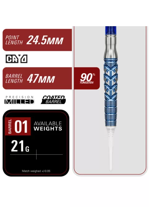 Darts szett soft TARGET Japan Sereno GEN3, 21g 90%