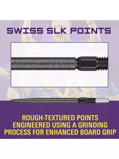 Darts fémhegy TARGET Swiss SLK, fekete 30mm