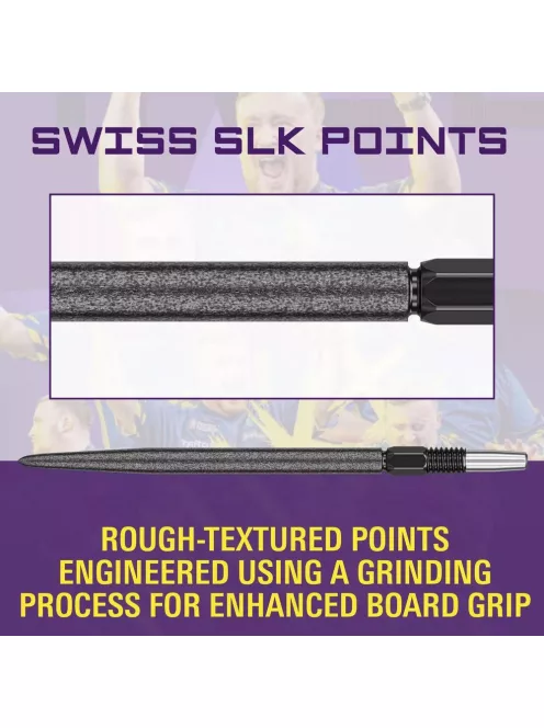 Darts fémhegy TARGET SP Swiss SLK fekete, 42mm
