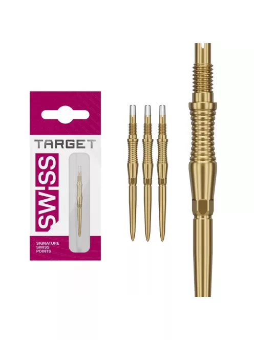 Darts fémhegy TARGET Swiss Storm RST, arany 30mm
