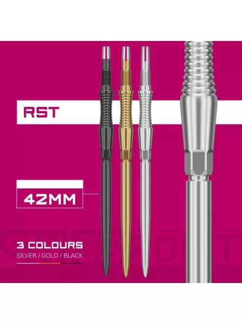 Darts fémhegy TARGET Swiss Storm RST, arany 42mm