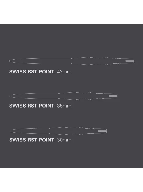 Darts fémhegy TARGET Swiss Storm RST, fekete 30mm