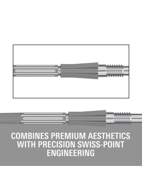 Darts fémhegy TARGET Swiss Point Elysian Archetype 43, ezüst 30mm