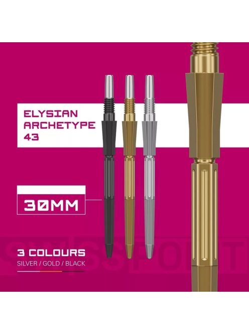 Darts fémhegy TARGET Swiss Point Elysian Archetype 43, arany 30mm