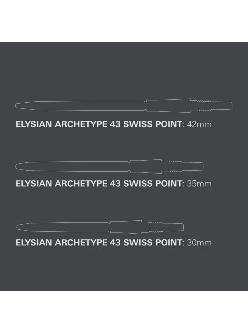 Darts fémhegy TARGET Swiss Point Elysian Archetype 43, arany 30mm
