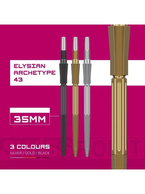 Darts fémhegy TARGET Swiss Point Elysian Archetype 43, arany 35mm
