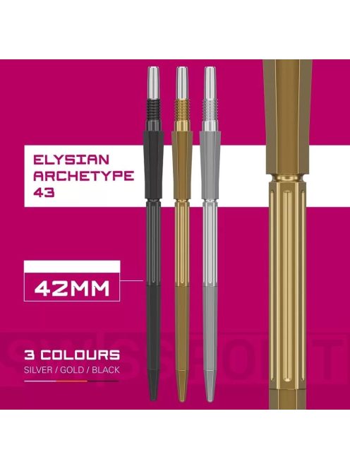 Darts fémhegy TARGET Swiss Point Elysian Archetype 43, arany 42mm