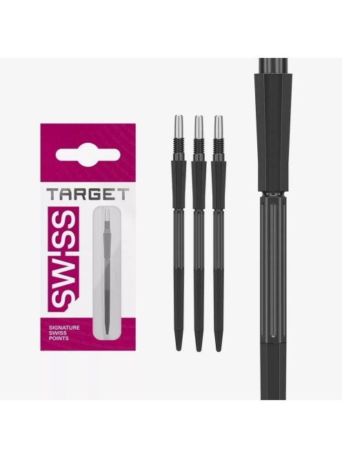 Darts fémhegy TARGET Swiss Point Elysian Archetype 43, fekete 42mm
