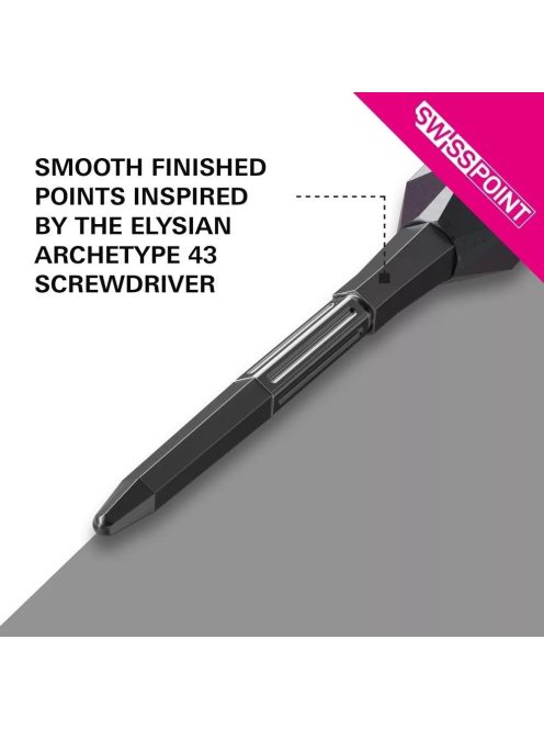 Darts fémhegy TARGET Swiss Point Elysian Archetype 43, fekete 42mm