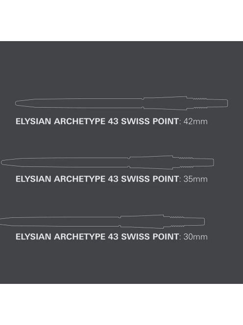 Darts fémhegy TARGET Swiss Point Elysian Archetype 43, fekete 42mm