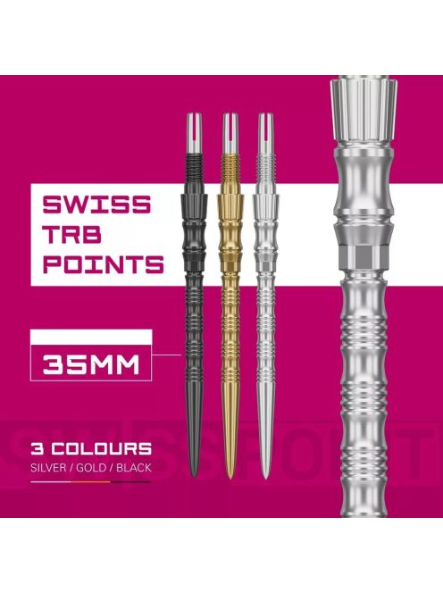 Darts fémhegy TARGET Swiss Point TRB, ezüst 35mm