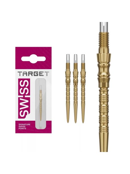 Darts fémhegy TARGET Swiss Point TRB, arany 30mm