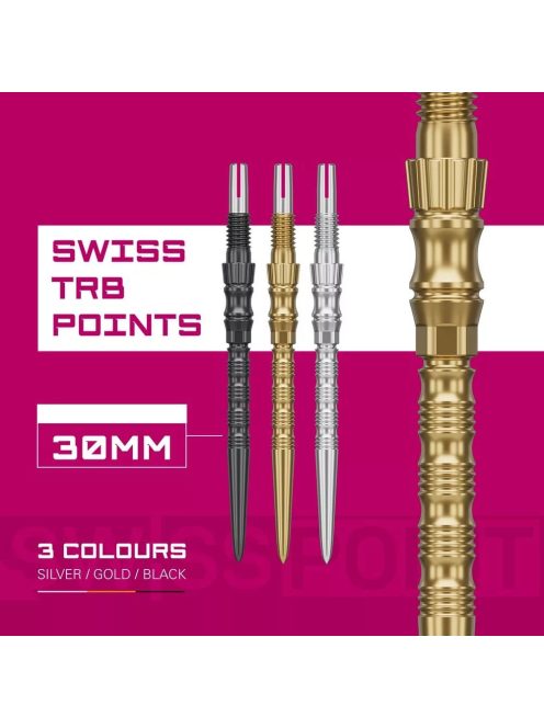 Darts fémhegy TARGET Swiss Point TRB, arany 30mm