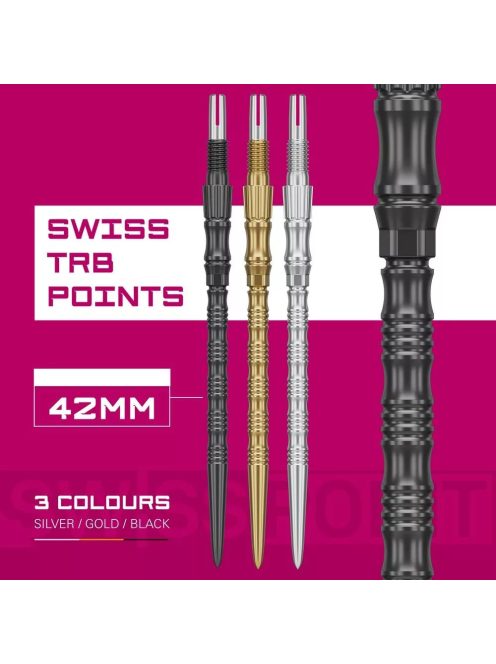 Darts fémhegy TARGET Swiss Point TRB, fekete 42mm