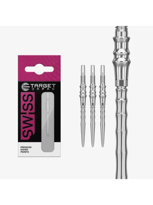Darts fémhegy TARGET JAPAN SP Premium Swiss Point ezüst, 30mm
