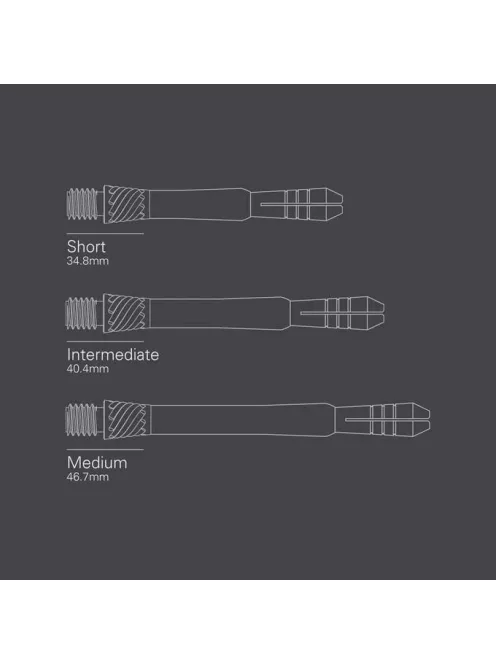 Dart szár hosszú Target Heli Titanium, fekete 46,7 mm