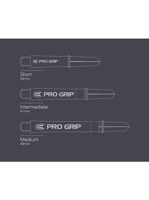 Target Pro Grip szár, áttetsző, közepes, 9db-os szett
