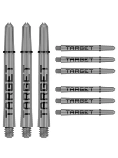   Dart szár hosszú Target Pro Grip Tag 48mm, szürke-fekete multi-pack