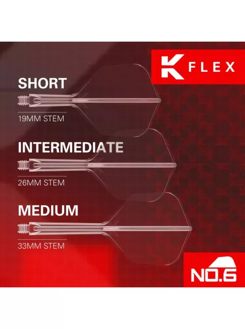 Darts toll és szár egyben Target K-Flex átlátszó, no6 toll és rövid szár