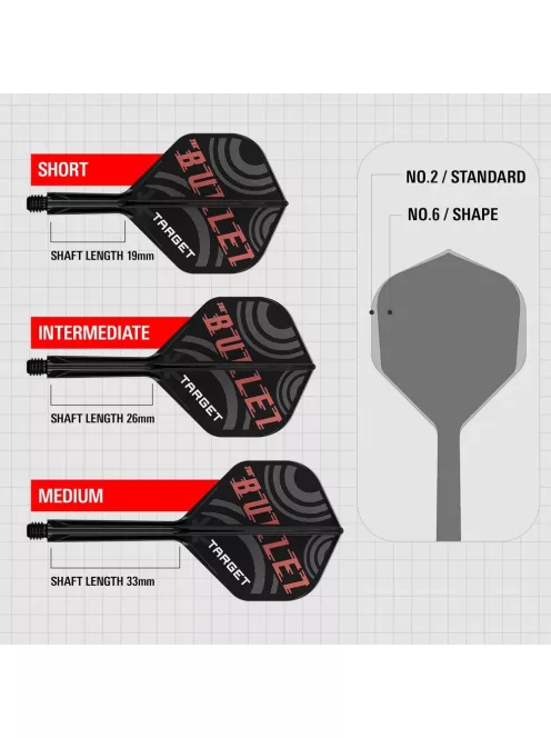Darts toll és szár egyben Target K-Flex Stephen Bunting, no2 toll és hosszú szár