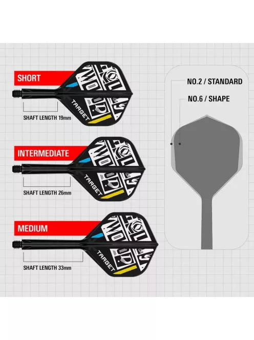 Darts toll és szár egyben Target K-Flex Chris Dobey, no2 toll és hosszú szár