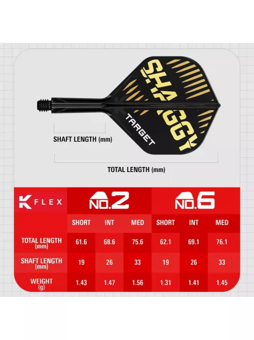 Darts toll és szár egyben Target K-Flex Scott Williams, no2 toll és közepes szár