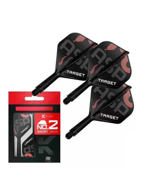 Darts toll és szár egyben Target K-Flex Nathan Aspinall, rövid szár és No2 toll