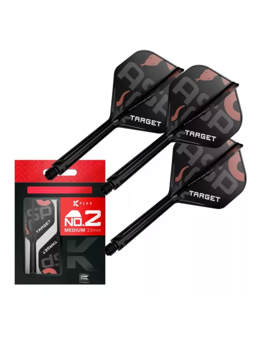 Darts toll és szár egyben Target K-Flex Nathan Aspinall, hosszú szár, No2 toll 
