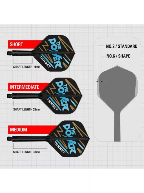 Darts toll és szár egyben Target K-Flex Phil Taylor, no2 toll és hosszú szár