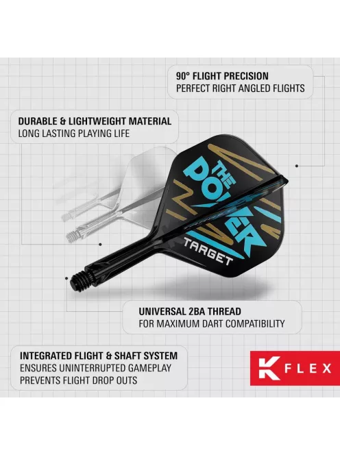Darts toll és szár egyben Target K-Flex Phil Taylor, no2 toll és hosszú szár