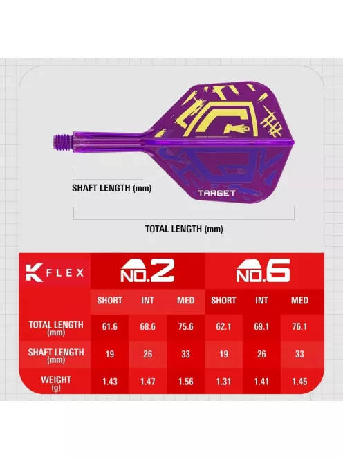Darts toll és szár egyben Target K-Flex Luke Littler World Champion, no6 toll és hosszú szár