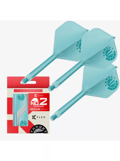 Darts toll és szár egyben, Target Japan K-Flex Aquamarine, hosszú szár és No2 toll