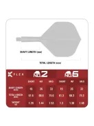 Darts toll és szár egyben, Target Japan K-Flex Aquamarine, hosszú szár és No2 toll