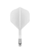 Darts toll és szár egyben TARGET K-Shift fehér, közepes szár és  No2 elforgós toll 